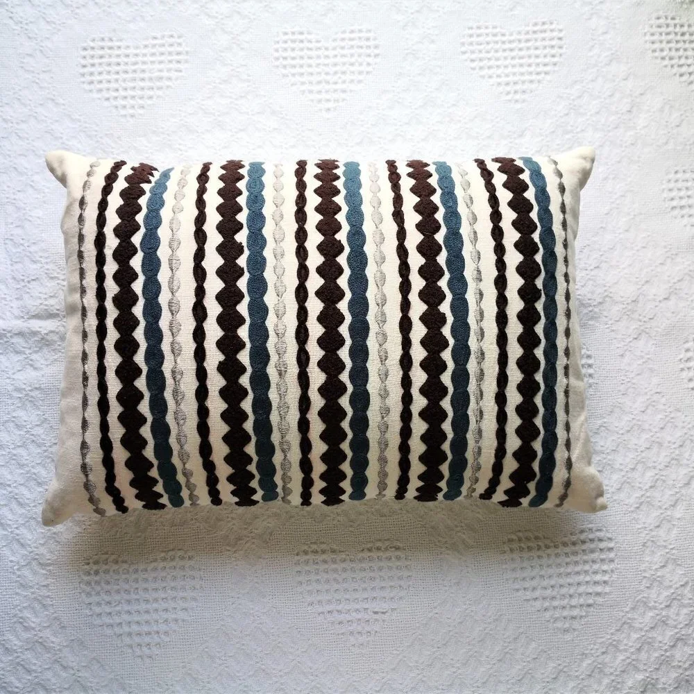 Crate & Barrel Strip Throw Pillow 18